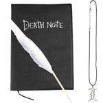 Death Note Notebook, Anime Tema Death Note med Halsband och Fjäderpenna, Death Note Notebook för Skola Kontor Skola Material Present, 21