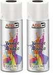 APR3 - S400SAT2 Vernis peinture Acrylique Multi-Usage, Couleur Noir Satiné RAL 9005, Aérosol En Fer-Blanc Recyclable de 400 ml (Lot de 2)