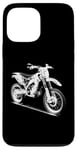 Coque pour iPhone 13 Pro Max Dirt Bike 3D Wireframe – Vintage Moto Lover