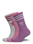 Adidas Originals 3 Stripes Crew Sock 3 Pair Pack Rosa