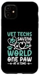 Coque pour iPhone 11 Vet Techs Saving The World One Paw At A Time