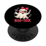 Adorable Boo-Tox Halloween Pun Fantôme Amusant Motif effrayant PopSockets PopGrip Adhésif