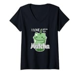 Womens I love you so Matcha V-Neck T-Shirt