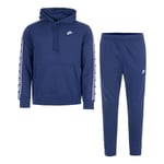 Nike Club Fleece GX Survêtement Hommes - Bleu Foncé , Blanc