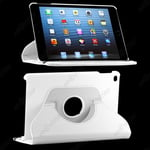 Ebeststar ® Coque Etui Pu Cuir Housse Rotative Support À Rotation 36° Pour Apple Ipad Mini 4, Couleur Blanc + 1 Film Protection D'écran + Lingette