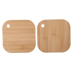 2 Pcs Hanging Hole Design Bamboo Cutting Board Camping Cutting Board  Kitchen