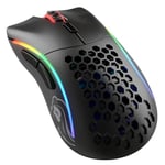 Glorious Gaming Model D- (Small) Wireless Gaming Mouse - 67g Superlight Honeycomb Design, RGB, Ergonomic, Lag Free 2.4GHz Wireless, Up To 71 Hours Battery - Black