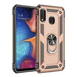 BestST Coque Galaxy A20e, [Antichoc Armor] Double Couche Hybride Ultra Armure Housse Étui de Protection Anti-Choc Bumper Cover avec Stand pour Galaxy A20e,avec Protecteur d'écran - Or