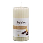 Bolsius True Scents Candela a Colonna Profumata - Parfumée Vaniglia - Colore Crema - Lunga Durata di 33 Ore - Estratti Naturali - Candela Decorativa - Cera - 12 x 5,8 cm