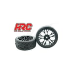 [FR] Gomme - 1/10 Touring Cerchi Five Blocks Neri - 12mm Hex - HRC Street Devil