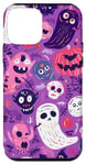 Coque pour iPhone 12 mini Violet Pop Art Géométrique Mignon Fantôme Spooky Pastel Goth Rétro