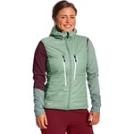 ORTOVOX Swisswool Piz Boè Vest W Manche Femme, Vert isar, XL