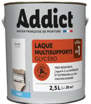 Peinture laque glycéro blanc mat 2.5l multi supports ADDICT