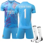 Xbi- 2425 Real Madrid Blå Fotbollströja Jersey 1 COURTOIS #28