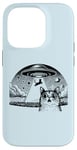 Coque pour iPhone 14 Pro Alien Cat Meme - Drôle de vaisseau spatial OVNI