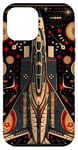 Coque pour iPhone 12 mini Noir Bohème Ethnique Vintage F4 Phantom II Jet Fighter