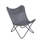 Fauteuil papillon camping gabicce gris 77,5x81x89h cm