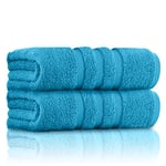 GC GAVENO CAVAILIA Ultra Soft Bath Towel Large - 550 GSM Ringspun Cotton Towels Set - Highly Absorbent Set of 2 Bath Towels - Washable, Turquoise