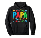 Papa Master Builder Building Bricks Blocks Family Matching Pullover Hoodie