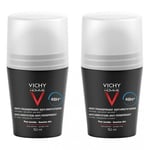 Vichy Homme 48 tunnin antiperspirantti herkälle iholle ( Anti - Transpirant Extra Sensitiv e ), 50 ml, 2 kpl / pakkaus