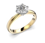 Festive Classic 23 solitaire diamantring gultvitguld 1,00 ct 686-100-KV