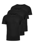 BOSS Men's Black 3 Pack Lounge T-Shirts Size UK M  38" Chest  50325388 001