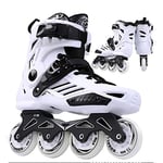 Skates Adjustable Inline Skates Fun Roller Blades for Girls Men and Ladies Roller Skates (Color : W, Size : 41)