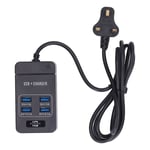 USB Smart Socket Mini Kannettava 4-porttinen pikalatauspöytäkoneen USB-virtalähde Travel UK Plug 230?240V