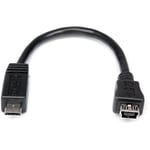 StarTech.com Câble adaptateur Micro USB vers Mini USB de 15 cm - M/F (UUSBMUSBMF6)