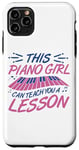 Coque pour iPhone 11 Pro Max Piano Girl Design de Piano pour Pianiste