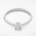 Mogul 18ct White Gold Round Brilliant Diamond Engagement Ring, 0.25ct