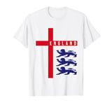 England Flag & Lions Football Fan, Men, Women & Kids England T-Shirt