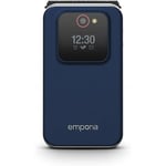 Emporia JOY 2G Flip Mobile Phone 2.8" Large Display Screen 2MP Camera - Blue