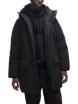 HUGO Chamberless Water Repellent Parka, Black