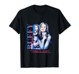 Buffy The Vampire Slayer Pink & Blue Gradient Buffy Collage T-Shirt