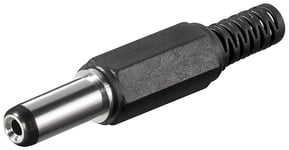 DC stik med kabel beskytter bar - 2,1 x 5,5 mm