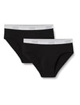 Sloggi Men's GO ABC H Midi 2P Briefs, BLACK, S