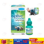 1 Box of Optive Fusion Lubricant Eye Drops 10ml FREE SHIPPING