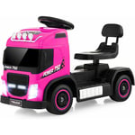 Goplus - Voiture Électrique Enfant 1,5-6 Ans-6V Porteur Electrique Camion Charge 20kg-Siège Réglable en Hauteur-Lumières/Musique Rose