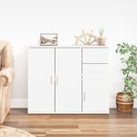 Buffet Meuble de rangement Commode Blanc brillant 91x29,5x75 cm Bois d'ingénierie 12524