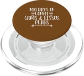 100 Days Of Coffee Chaos & Lesson Plans, Funny Coffee Lover PopSockets PopGrip for MagSafe