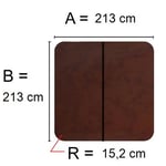 Spalock 213 x 213 R= 15,2 cm Brunt passar L.A. Spas, Hydropool, Calspa m.fl.