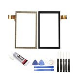 VITRE ECRAN TACTILE POUR POLAROID MID1049 10.1" NOIR  + OUTILS + COLLE