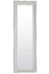 ORNATE WHITE SWEPT SHABBY CHIC STYLE LONG & FULL LENGTH DRESSING MIRROR - VARIOUS (Bevel Mirror Glass, 18 x 54) by MirrorOutlet