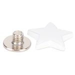 50 Set Star Rivets Stud Screw Bags Clothes Flat Button Decor 12mm(White)