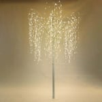 8 FT Willow Tree White 800 LED Warm White Lights with Metal Square Base 180cm