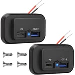 2 stycken supersnabbladdare bil mobiltelefon bil RV modifierad USB billaddare 58W 12v uttag