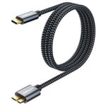 Câble USB C vers Micro B, 5 pièces 1M 10Gbps USB 3.1 Cable disque dur externe USB C pour Disque Dur Compatible avec Toshiba, Seagate, WD,Galaxy S5 Note 3,HDD etc..[V813]