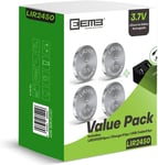 EEMB LIR2450 Rechargeable Battery Charger with 4PCS 3.7V Lithium-Ion Coin Button