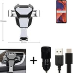 Car holder air vent mount for Nokia 3.4 cell phone mount